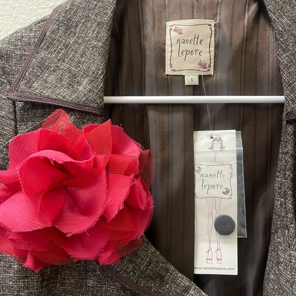 Nanette Lepore Coffee Bean toned Blazer & Skirt set. - Picture 2 of 7